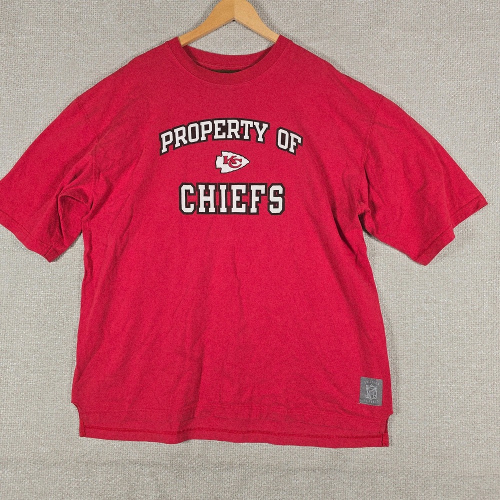 Vintage Reebok NFL Kansas City Chiefs Shirt XL Red Gridiron Classic Property Of
